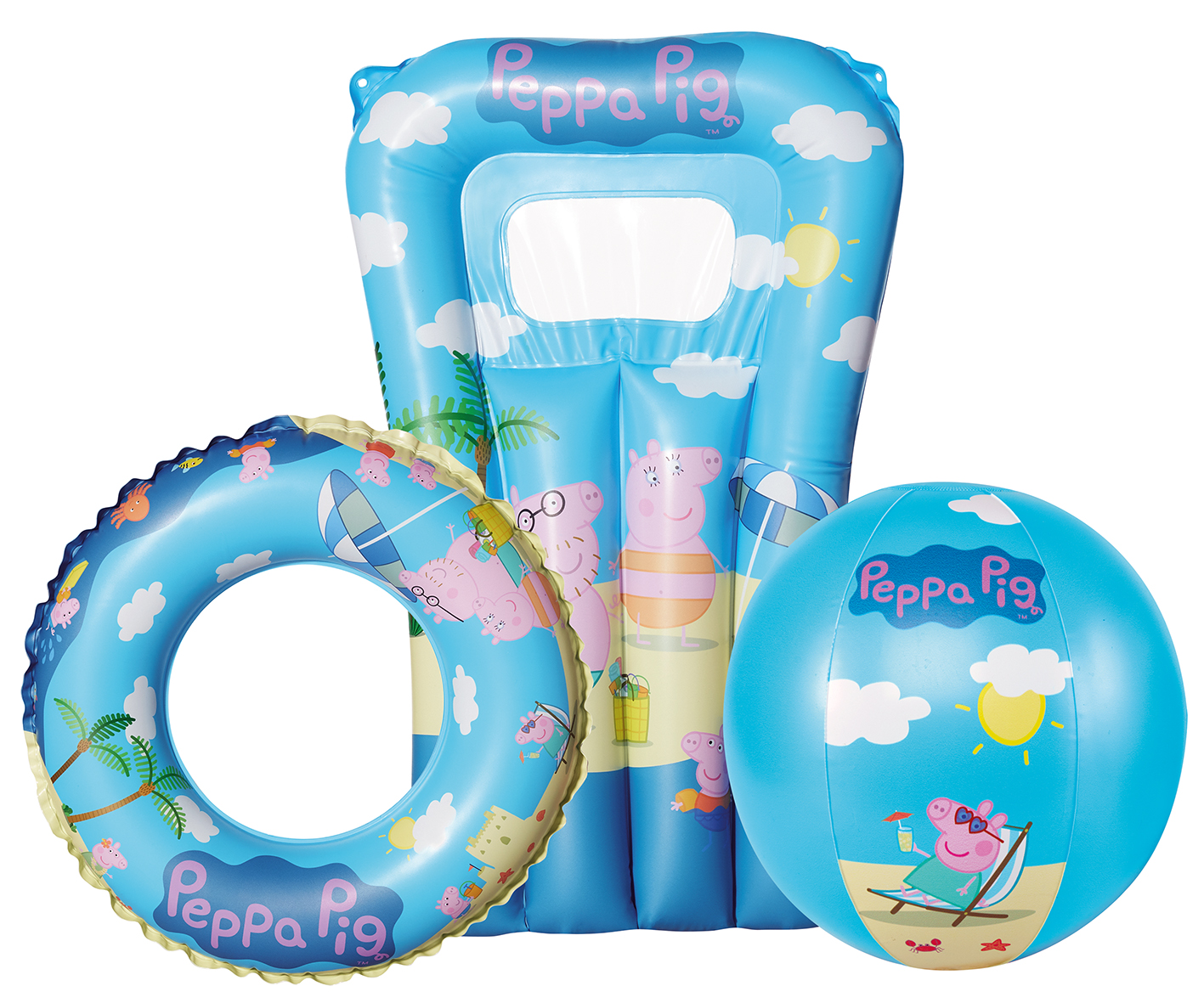 Happy People Peppa Pig Strandset Wasserball Schwimmring