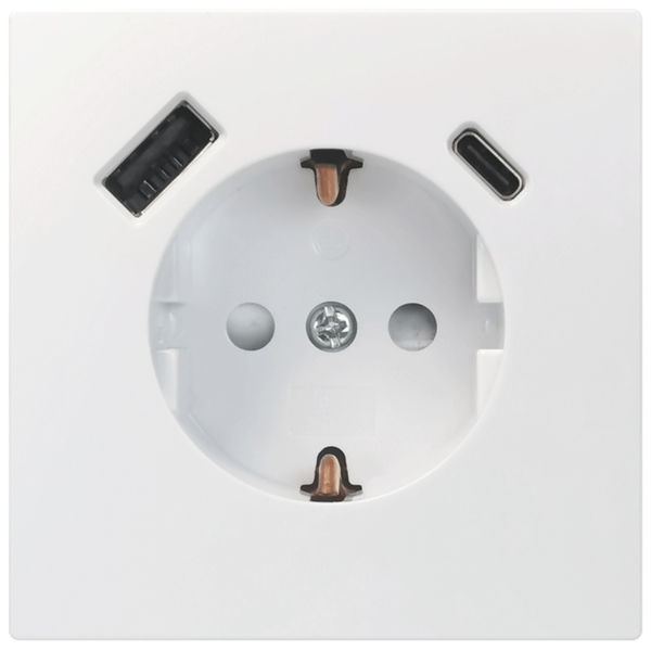 Steckdose SaoPaulo USB A/C ultraweiß