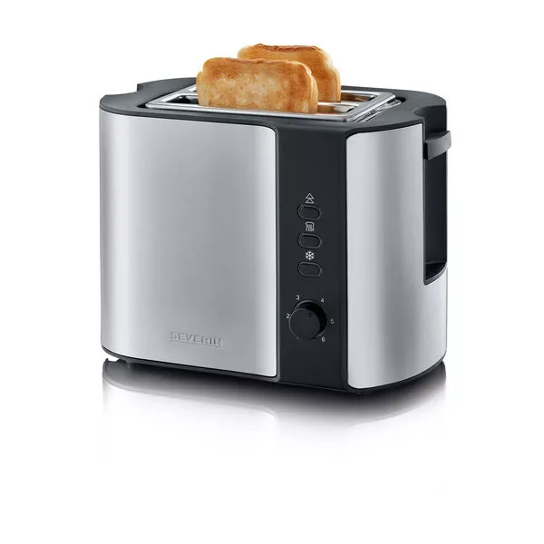 Toaster 800W Edelstahl gebürstet/schwarz