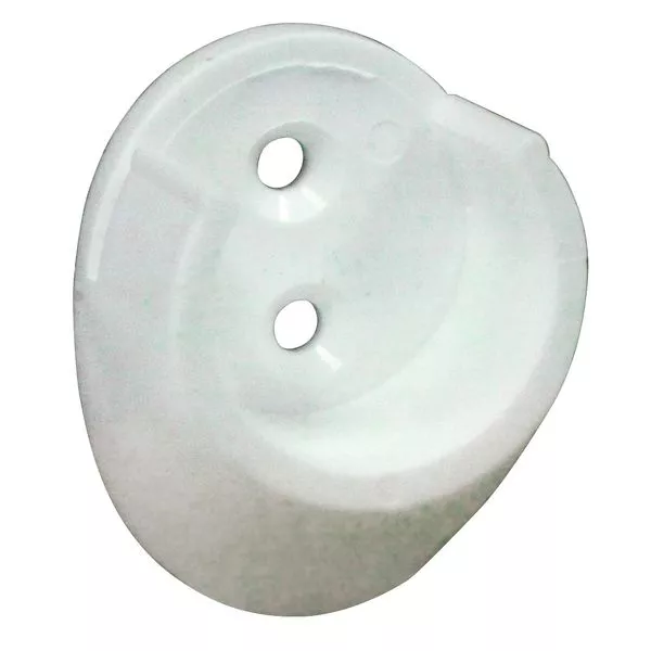Schrankrohrlager KU weiß für 25 mm (2 Stück) (PG J)