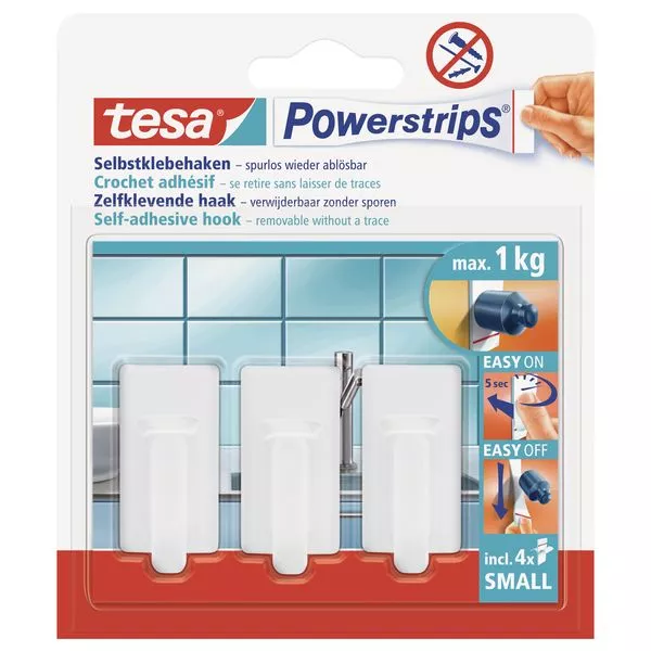 Powerstrips Haken Small Classic weiß 3St