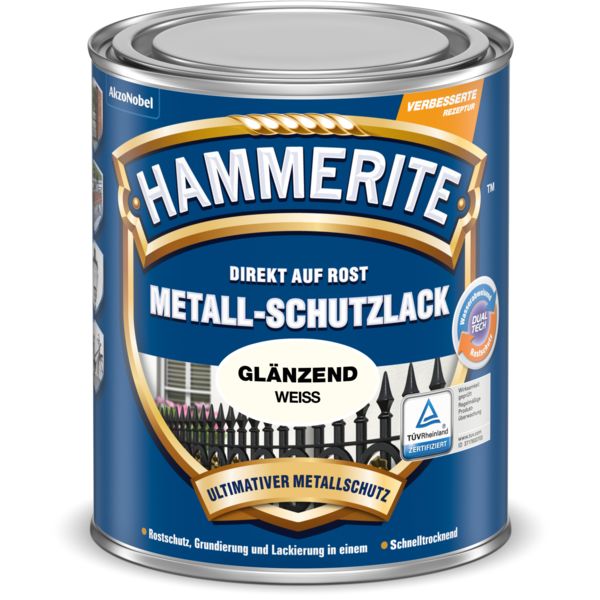 Met.Schutzlack weiß glzd. 2,5L Hammerite