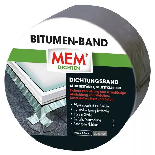 MEM Bitumen-Band bleifarben 7,5 cm x 10