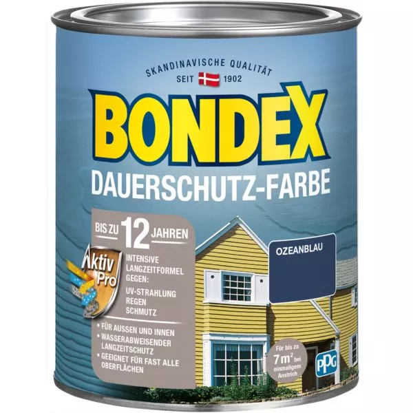 Bondex Dauerschutz Farbe Ozeanblau 0,75L ozeanblau