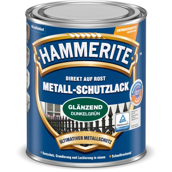 Met.Schutzlack dunkelgrün glzd. 2,5L Hammerite