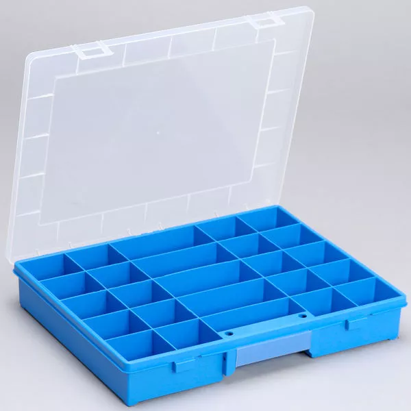 EuroPlus Basic 37/25 blau/transparent Sortimentskasten