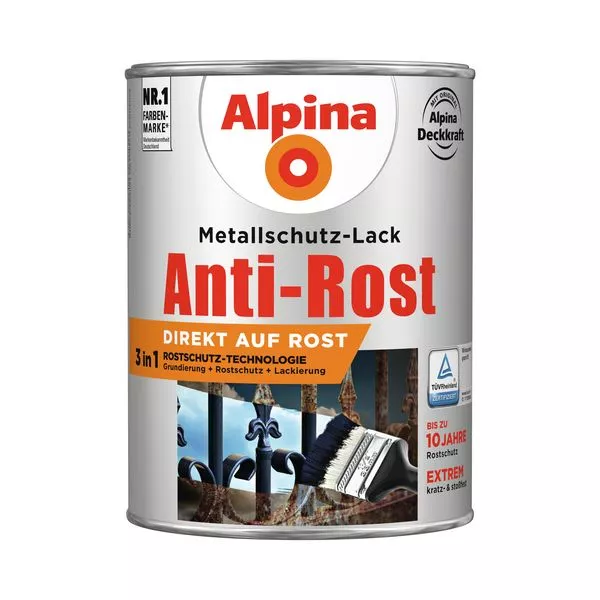 Metallschutzlack matt anthrazitgrau 2,5L Anti-Rost, RAL 7016