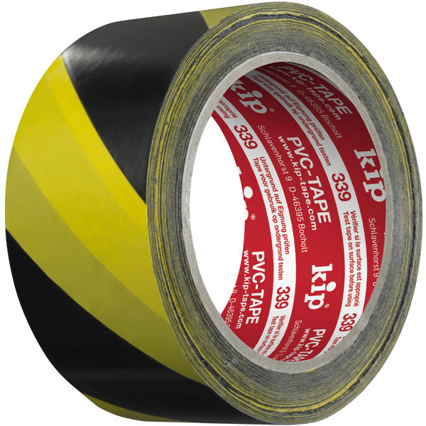 Warnband gelb/schwarz 50mm 66m Typ339