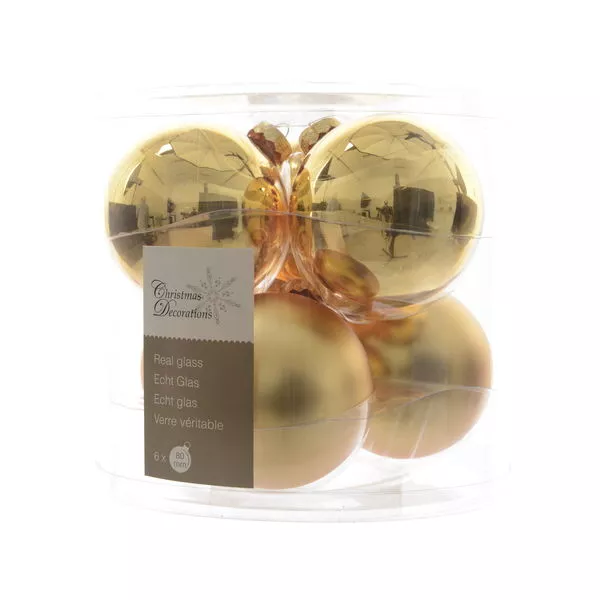 Masch.Kugeln uni glanz/matt hgold 80mm