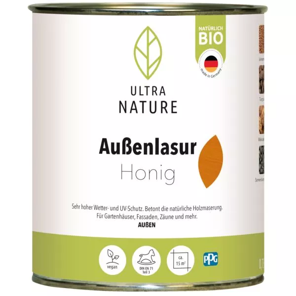 Ultra Nature Außen Lasur Honig 0,75L