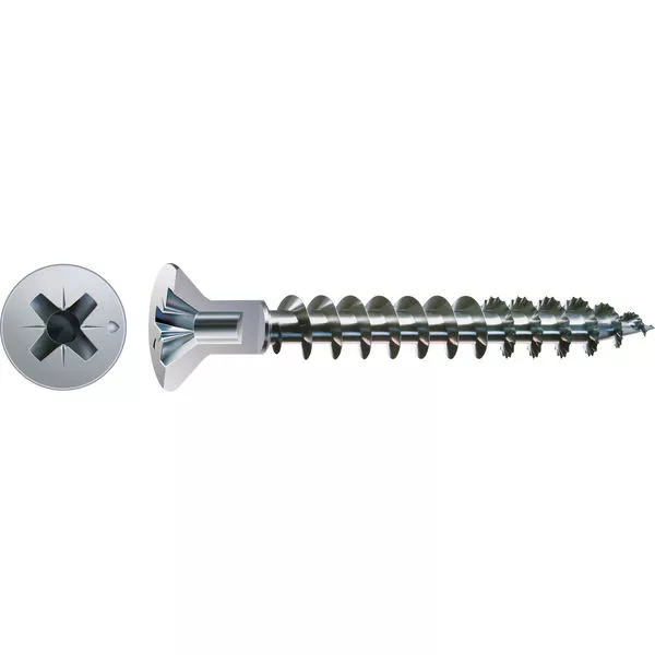 Unischrauben Kopfloch galv. vz 4,5x50 mm SeKo Pack L (100 Stück)