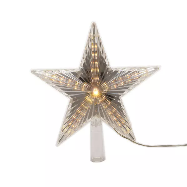 LED Stern Baumspitze trans/wweiß22cm-31L aussen