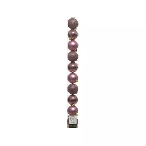 Kugeln  gl/matt/Gl samtpink Ø6cm bruchfest