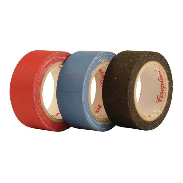 Gewebeklebeband blau/schwarz/rot 3Rollen 0,28x19mmx2,5m