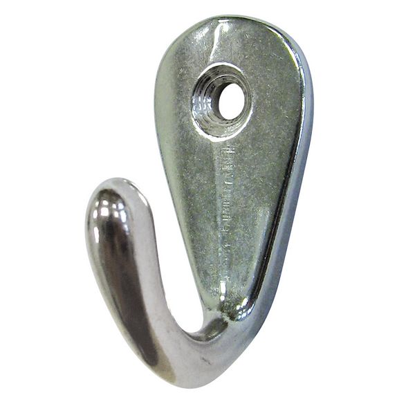 Handtuchhaken Alu poliert 35x30 mm Einzelhaken mit 1 Loch (2 Stück)