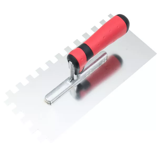 Zahnglättekelle rostfr. 12x12/280x130 mm 2K-Griff