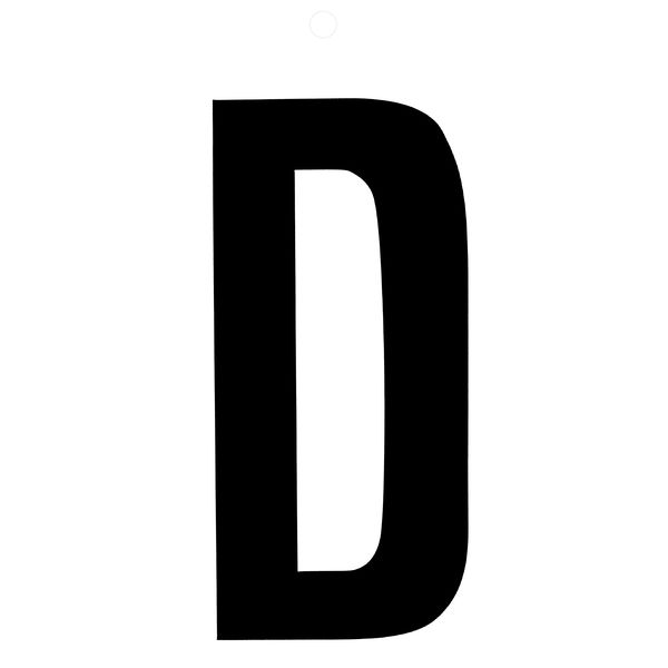 Klebebuchstabe D schwarz 100 mm