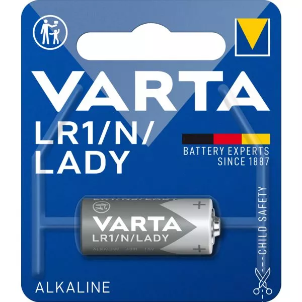 Batterie Elec. LR1 Lady A/M 1er Varta im Blister Alkali-Mangan
