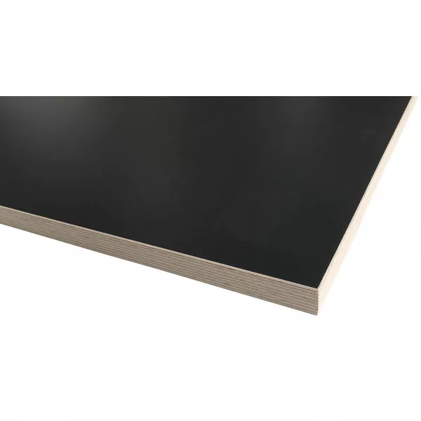 Tischplatte Anthrazit FH 650x650x25mm Multiplex Birke Echtholzkante