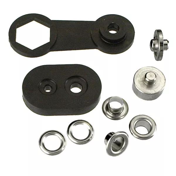 Ösen Messing vern. 8,5 mm (24 Stück)