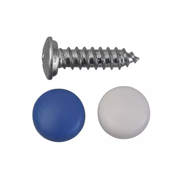 Nummernschildschr. vz V-Form 5,6x19 mm inkl. Abdeckkappen (4 Stück)