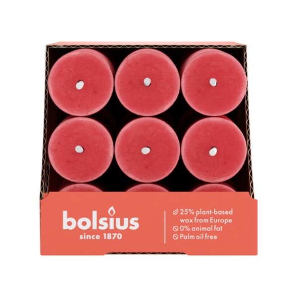 Rustikkerze Zartes Rot 270/23mm Haushaltskerzen