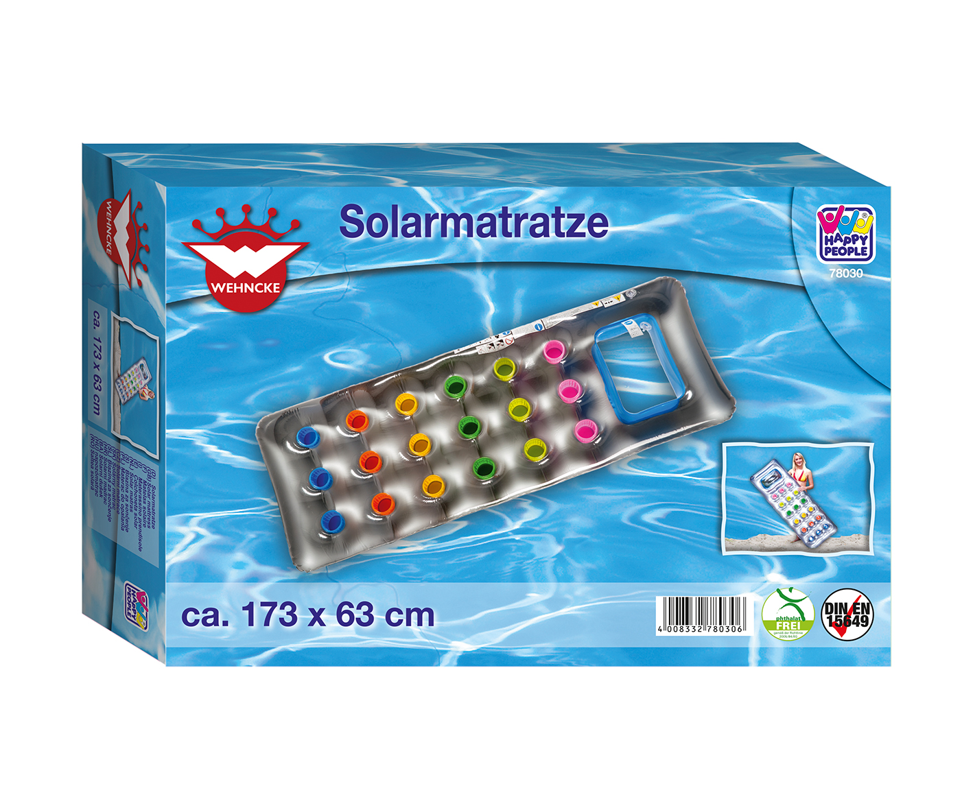 Happy People Solar Luftmatratze Solarmatratze Schwimmmatratze