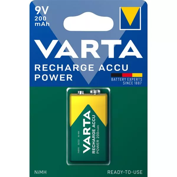 Akku Power E-Block 9V 200mAh 1er Varta Recharge im Blister