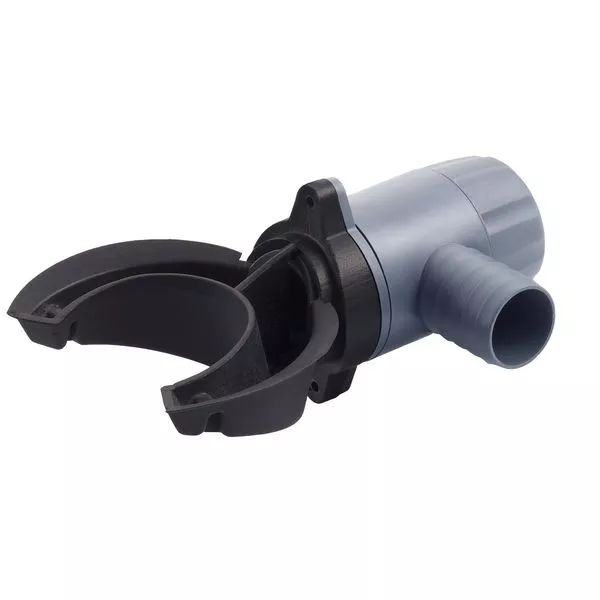 Regensammler Rapido grau DN 70/100 seitl.Abgang Ø32mm mit Absperrhahn