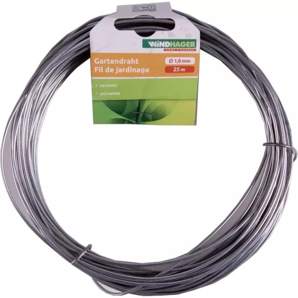 Gartendraht 25m/1,8mm, verzinkt