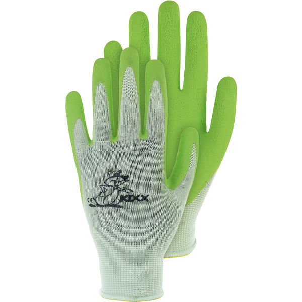 Kinderstrickhandschuh Nylon grün Gr.5 mit Latexbesch-