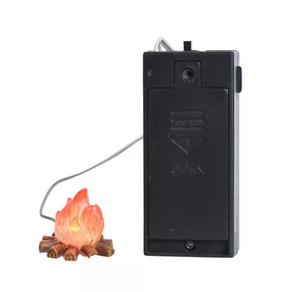 LED Lager Feuer innen Batt. rot 3x3x3cm