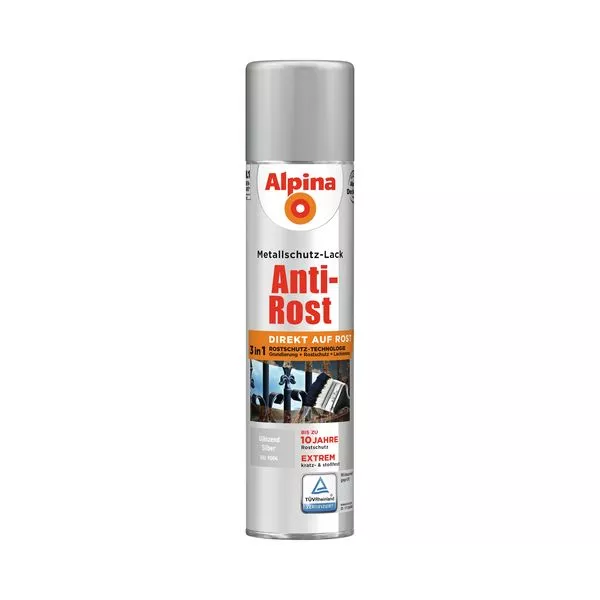 Metallschutzlack Spray gl. silber 400ml Anti-Rost, RAL 9006