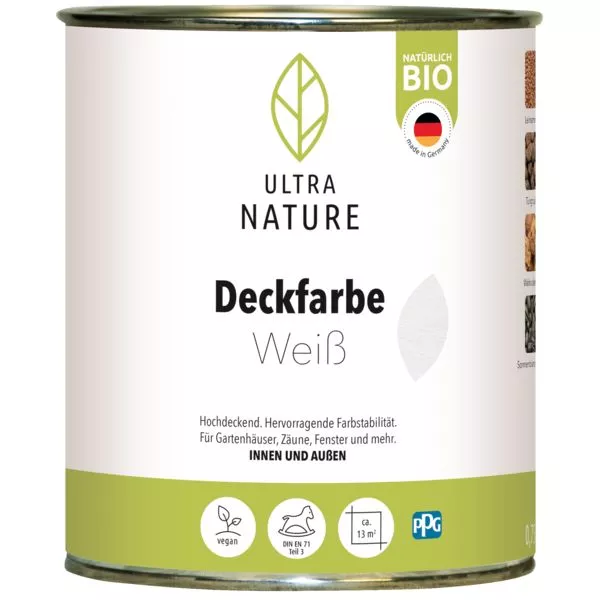 Ultra Nature Deckfarbe weiß 0,75L