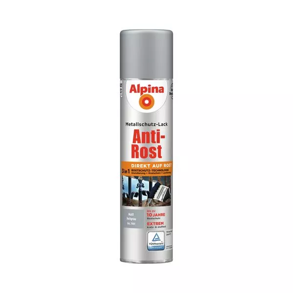 Metallschutzlack Spray matt hellg. 400ml Anti-Rost, RAL 7001
