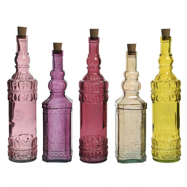 Vase 5fbs. Ø8x30cm Recycleglas