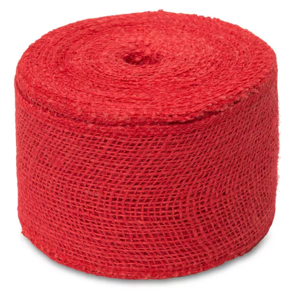 Jute-Wickelstreifen rot 10cmx25m