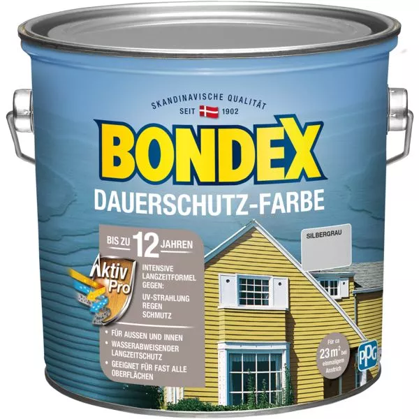 Bondex Dauerschutz Farbe silb.grau 2,5L silbergrau
