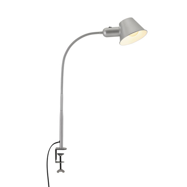 Klemmleuchte chrom-matt E27 10W ohne LM