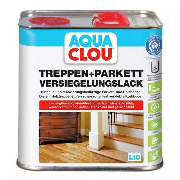 Aqua Clou Treppen+Parkettl.L10 2,5L Clou seidenglänzend