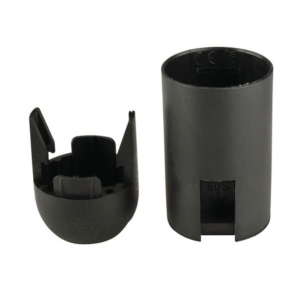 Lampen-Fassung schwarz E14 Glattmantel