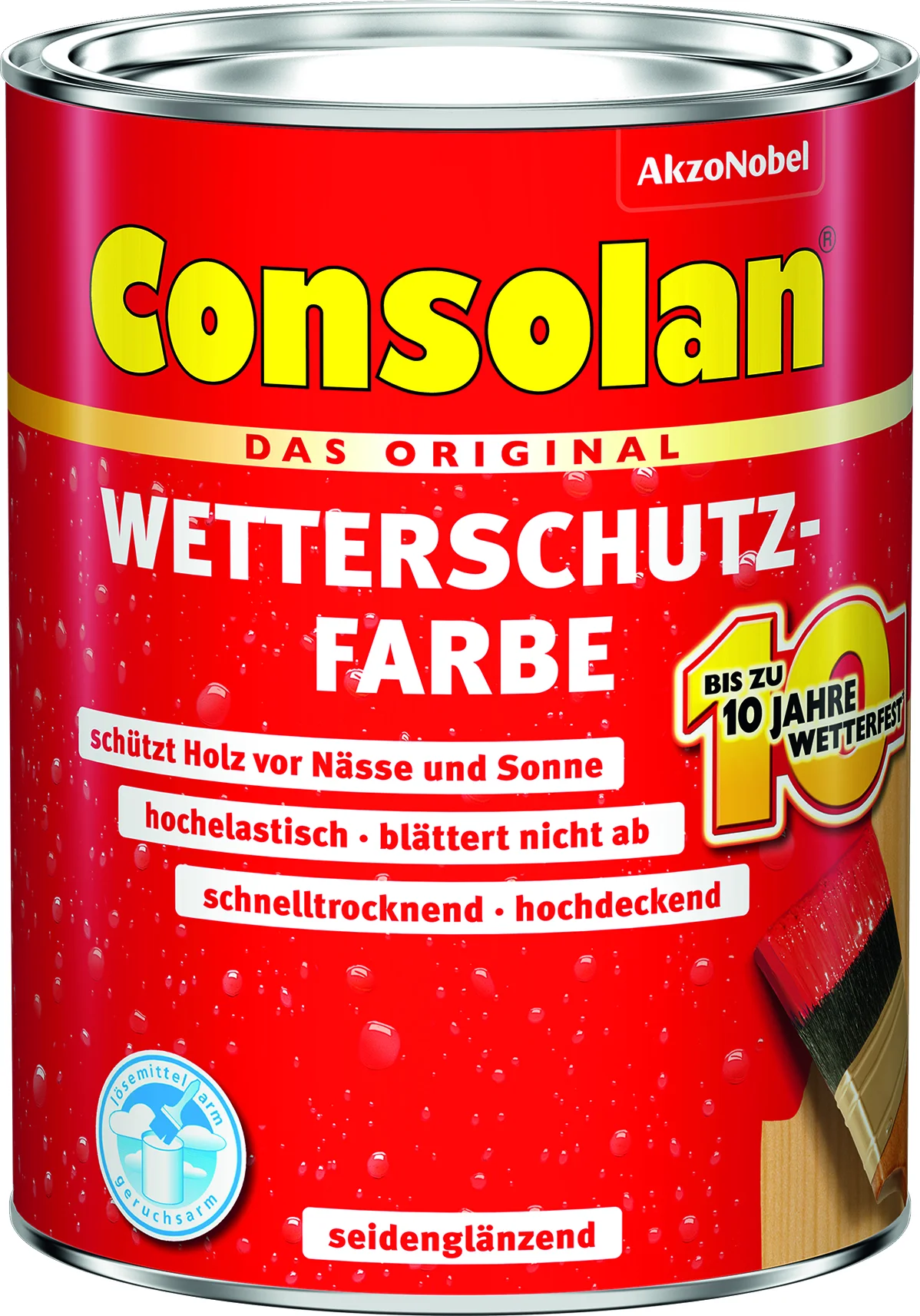 Consolan Wetterschutzfarbe Rotbraun 2,5 l