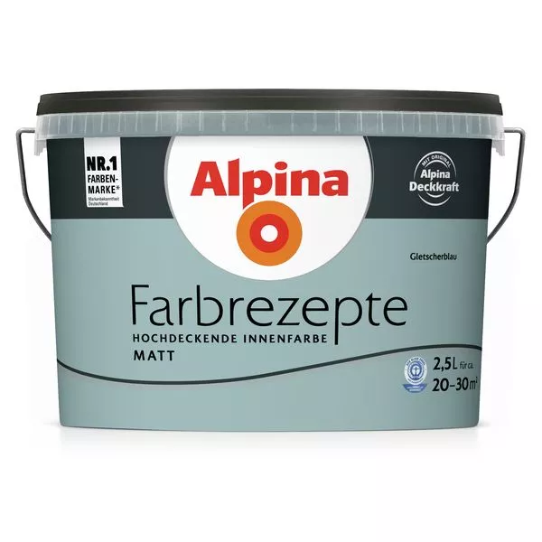 Wandfarbe Farbrezepte Gletscherblau 2,5L