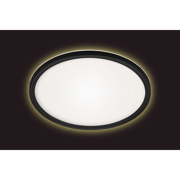 Ultraflaches Panel LED 18W schwarz rund mit LED Backlightrund