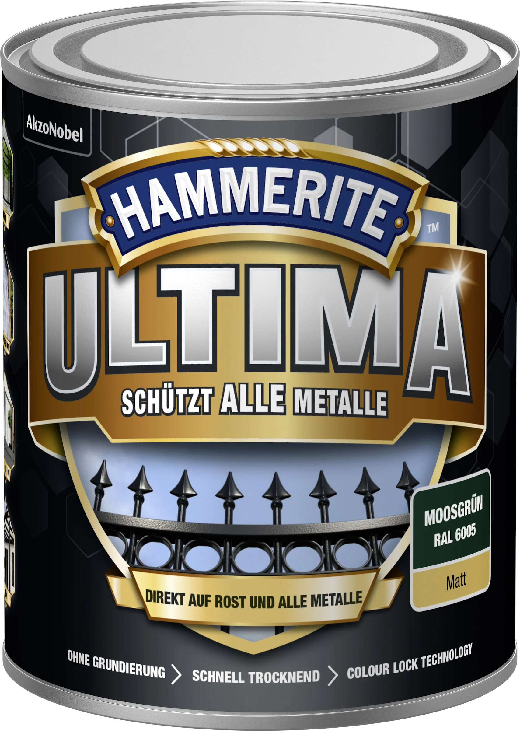 4927033_5676573_Hammerite Metallschutzlack Ultima Moosgrün matt 750 ml