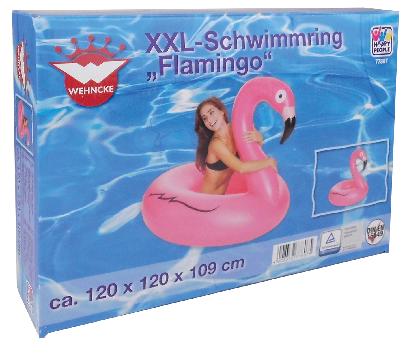 Happy People XXL Schwimmring Flamingo, 120 cm, pink