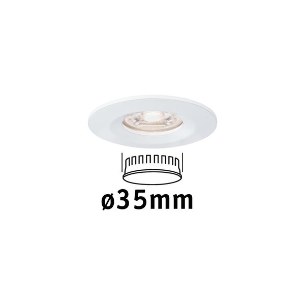Einbauleuchte Nova mini Coin rd starr IP44 LED 4W 310lm weiß matt/alu
