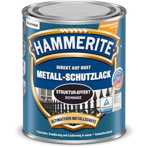 Met.Schutzlack Struktur schwarz 250ml Hammerite