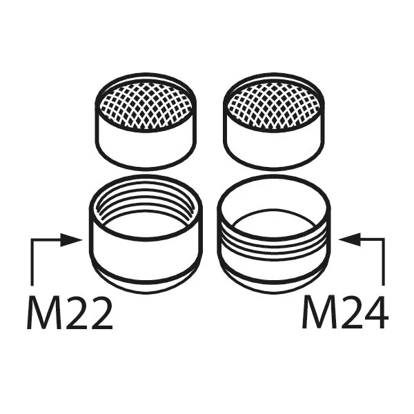 Siebeinsätze f.Mischdüsen M 22+24x1(2St)