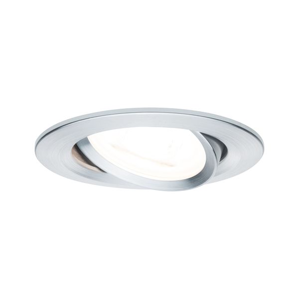 Einbauleuchte Prem. Nova GU10 35W Alu rund schwenkb 230V 51mm gedreht/Alu Zink